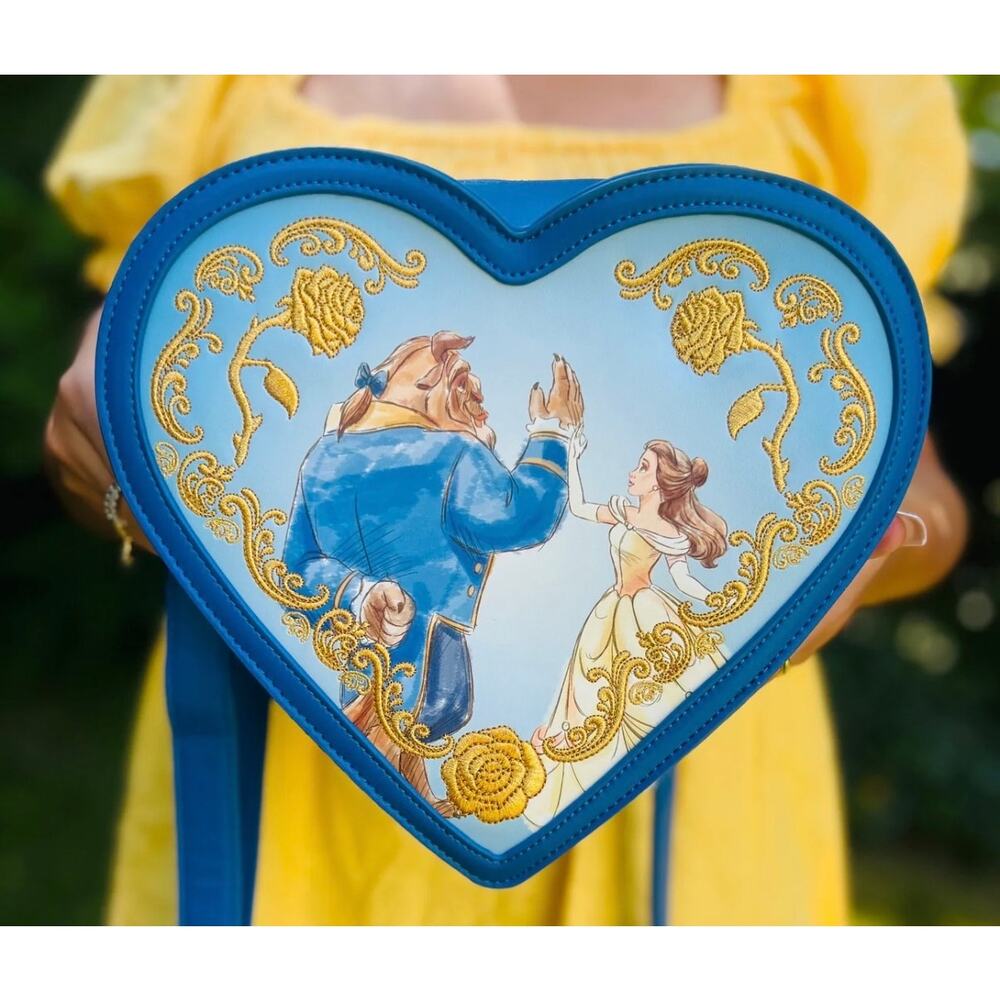 Loungefly Beauty and the Beast Convertible Heart Mini Backpack - Exclusive NWT
